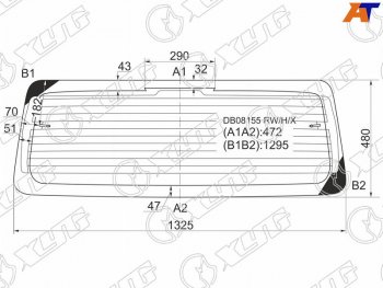 9 749 р. Стекло заднее (Цвет зеленый Обогрев) Jeep Grand Cherokee 92-98 XYG DB08155 RW/H/X  с доставкой в г. Керчь. Увеличить фотографию 1
