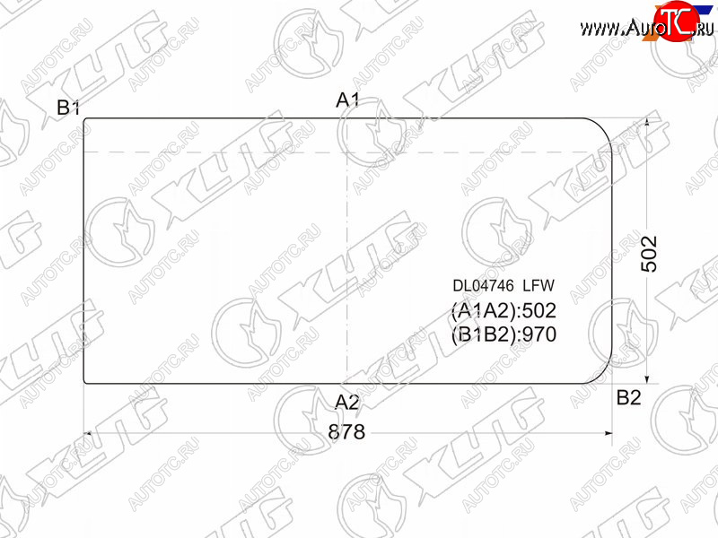 4 999 р. Стекло лобовое Freightliner Fld 89- XYG DL04746 LFW  с доставкой в г. Керчь