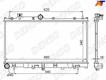 27 599 р. Радиатор DENSO DRM36021  с доставкой в г. Керчь. Увеличить фотографию 1