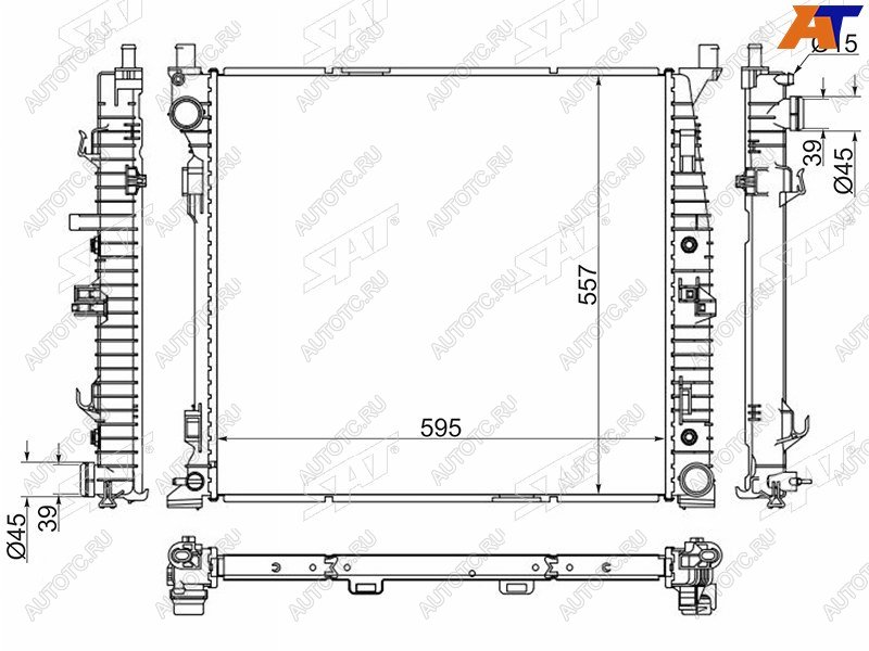 45 849 р. Радиатор охлаждающей жидкости SAT  Mercedes-Benz ML class W166 (2011-2015)  с доставкой в г. Керчь