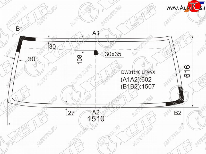 6 499 р. Стекло лобовое Jeep Cherokee 83-01  Wrangler 86-96 XYG DW01140 LFW/X  с доставкой в г. Керчь