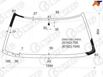 5 199 р. Стекло лобовое Chevrolet Blazer 94-05 XYG DW01168 LFW/X  с доставкой в г. Керчь. Увеличить фотографию 1