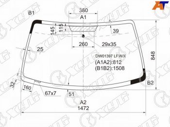 5 789 р. Стекло лобовое Ford Escape 00-12  Maverick 93-07  Mazda Tribute 00-07  Mercury Mariner 07-10 XYG DW01397 LFW/X  с доставкой в г. Керчь. Увеличить фотографию 1