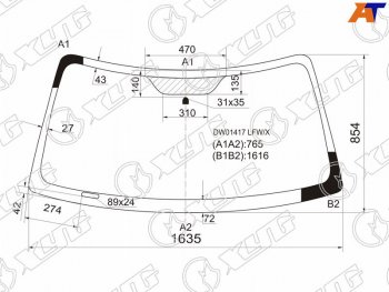 7 199 р. Стекло лобовое FORD EXPLORER 03-10/LINCOLN AVIATOR 03-05 XYG DW01417 LFW/X, dw01417lfwx XYG DW01417 LFW/X  с доставкой в г. Керчь. Увеличить фотографию 1