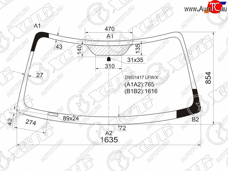 7 199 р. Стекло лобовое FORD EXPLORER 03-10/LINCOLN AVIATOR 03-05 XYG DW01417 LFW/X, dw01417lfwx XYG DW01417 LFW/X  с доставкой в г. Керчь