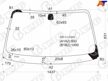 5 299 р. Стекло лобовое BMW 1-Series 04-13 XYG E87-V LFW/X  с доставкой в г. Керчь. Увеличить фотографию 1