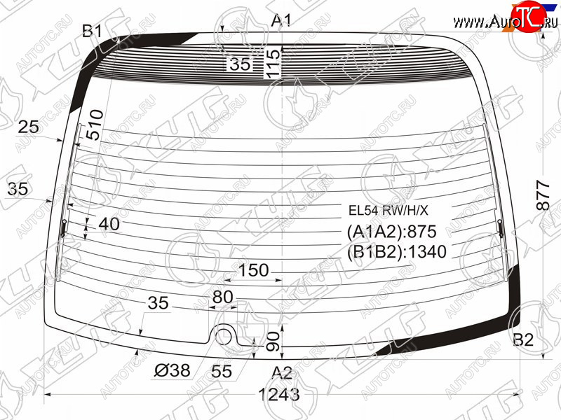 10 999 р. Стекло заднее (Цвет зеленый Обогрев) Toyota Cynos 95-99  Paseo 96-99 XYG EL54 RW/H/X  с доставкой в г. Керчь