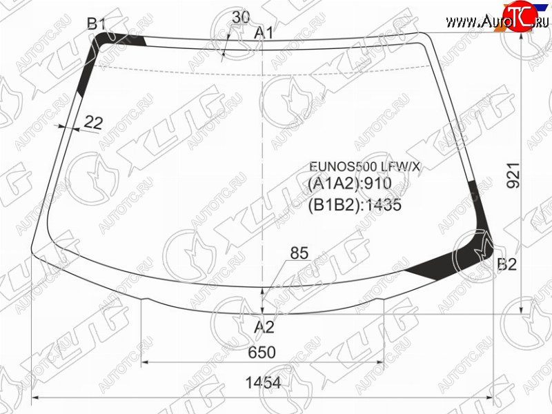 6 849 р. Стекло лобовое Mazda Eunos 500 92-95  Xedos 6 92-99 XYG EUNOS500 LFW/X  с доставкой в г. Керчь
