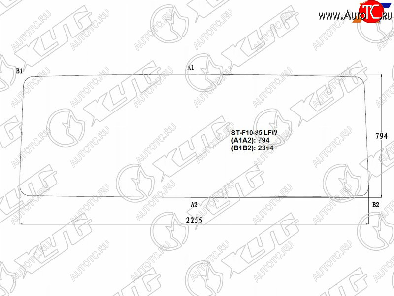 12 599 р. Стекло лобовое Volvo F10 85-93  F12 85-93 XYG F10-85 LFW  с доставкой в г. Керчь