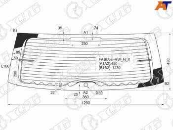 7 549 р. Стекло заднее (Цвет зеленый Обогрев 5D HBK) Skoda Fabia 07-15 XYG FABIA-II RW/H/X  с доставкой в г. Керчь. Увеличить фотографию 1
