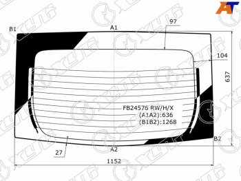 7 199 р. Стекло заднее (Цвет зеленый Обогрев) Toyota Prius (ZVW30) 09-16  Prius PHV 12-16 XYG FB24576 RW/H/X  с доставкой в г. Керчь. Увеличить фотографию 1