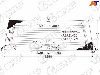 7 199 р. Стекло заднее (Цвет зеленый Обогрев Антенна) Toyota RAV4 (CA20) 00-05 XYG FB21155 RW/H/X  с доставкой в г. Керчь. Увеличить фотографию 1