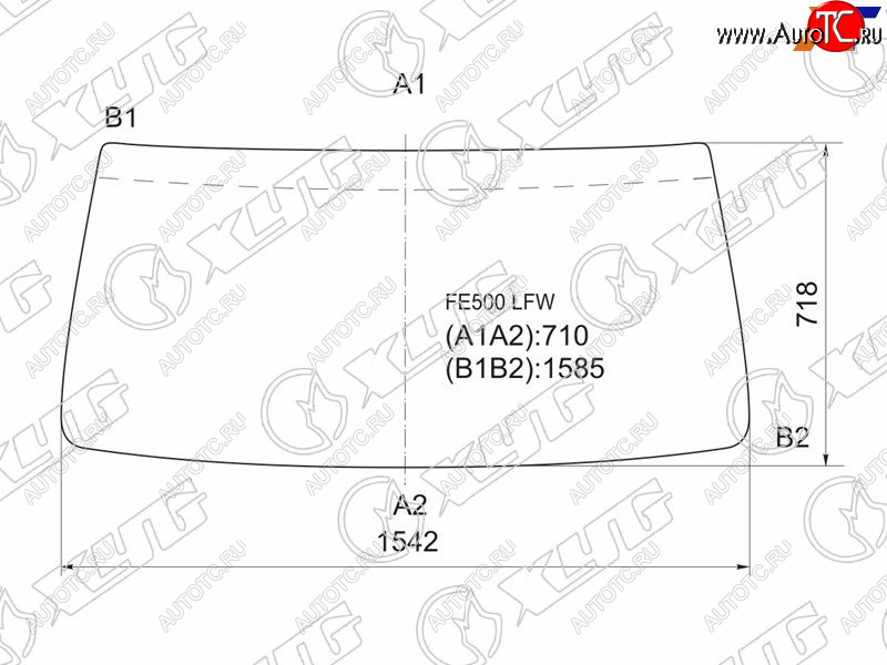 8 949 р. Стекло лобовое Mitsubishi Fuso Canter FE5 93-02  Fuso Canter FE6 93-02 XYG FE500 LFW  с доставкой в г. Керчь