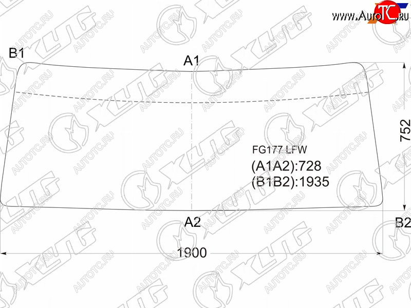 12 449 р. Стекло лобовое Hino Ranger 86-98 XYG FG177 LFW  с доставкой в г. Керчь