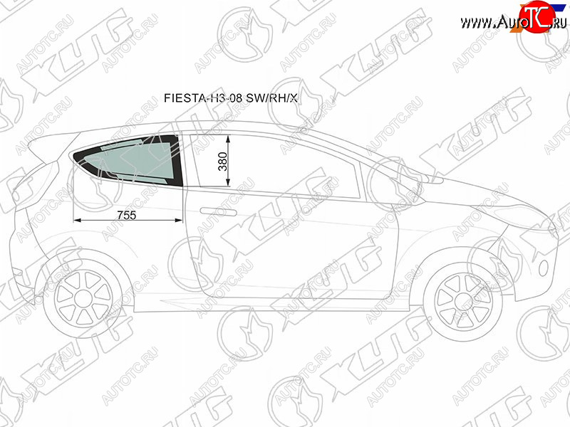 267 р. Стекло кузова (собачник) заднее правое FORD FIESTA 3D 08- XYG FIESTA-H3-08 SW/RH/X, fiestah308swrhx<h2>Заявлена применимость к автомобилям:</h2><ul><li>FORD FIESTA 08- 3D</li></ul> XYG FIESTA-H3-08 SW/RH/X  с доставкой в г. Керчь