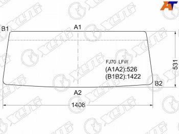 5 849 р. Стекло лобовое Toyota Land Cruiser 84-04  Land Cruiser Prado (J70) 87-96 XYG FJ70 LFW  с доставкой в г. Керчь. Увеличить фотографию 1