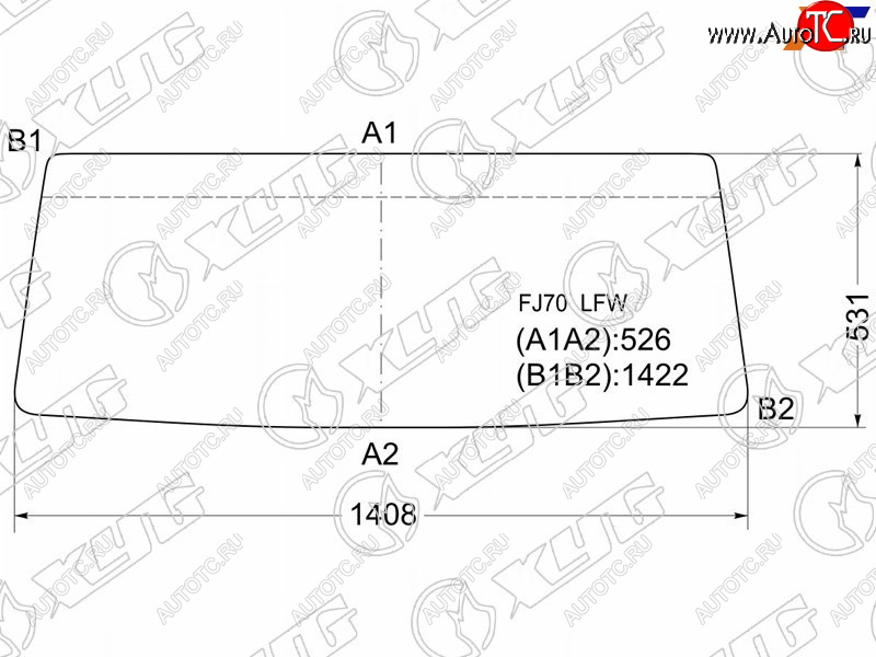 5 849 р. Стекло лобовое Toyota Land Cruiser 84-04  Land Cruiser Prado (J70) 87-96 XYG FJ70 LFW  с доставкой в г. Керчь