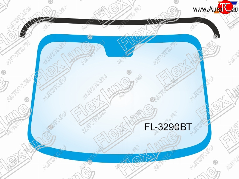 659 р. Молдинг лобового стекла (Сверху) FLEXLINE BMW 5 серия F11 рестайлинг, универсал (2013-2017)  с доставкой в г. Керчь