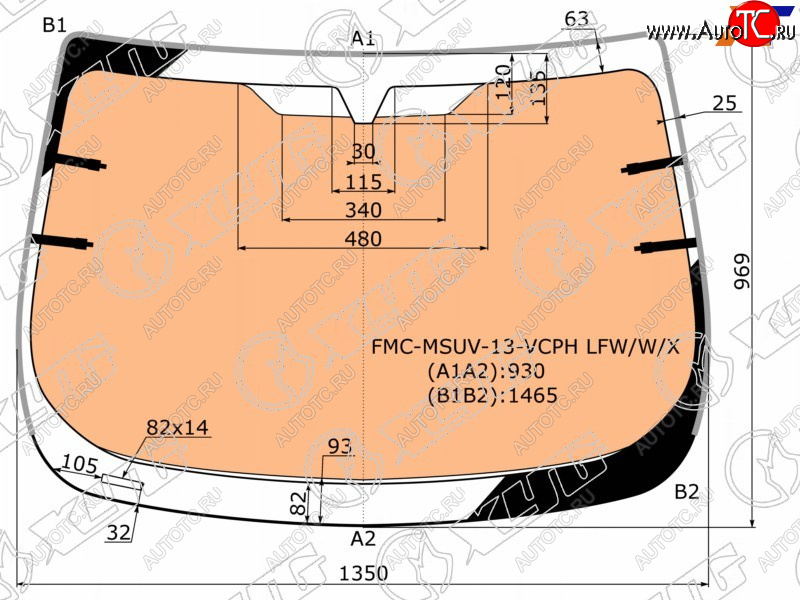 15 599 р. Стекло лобовое (Обогрев полный Молдинг) Ford EcoSport 14-23 XYG FMC-MSUV-13-VCPH LFW/W/X  с доставкой в г. Керчь