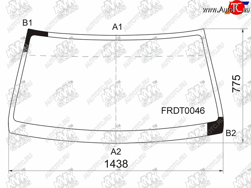 4 599 р. Стекло лобовое Ford Ranger USA 99-11  Mazda BT-50 06-12                                             KMK FRDT0046  с доставкой в г. Керчь