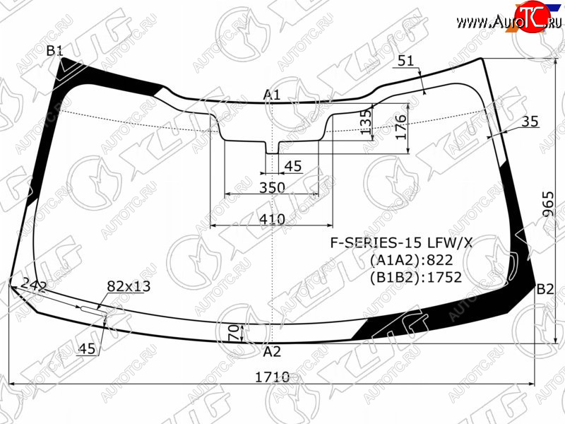 8 649 р. Стекло лобовое Ford F150 14-20  F250 16-19 XYG F-SERIES-15 LFW/X  с доставкой в г. Керчь