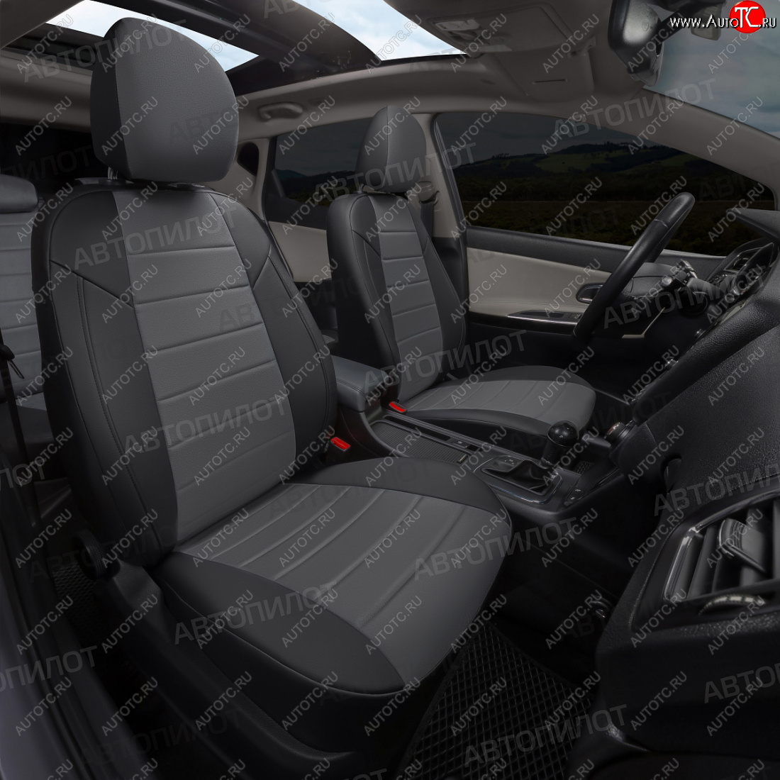 13 849 р. Чехлы сидений (экокожа/алькантара, 40/60, подлок) Автопилот  Audi A4  B8 (2007-2015) дорестайлинг, седан, дорестайлинг, универсал, рестайлинг, седан, рестайлинг, универсал (черный/серый)  с доставкой в г. Керчь