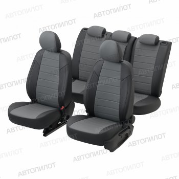 8 249 р. Чехлы сидений (экокожа) Автопилот  Audi A5  8T (2007-2016) дорестайлинг, купе, рестайлинг, купе (черный/серый)  с доставкой в г. Керчь. Увеличить фотографию 5