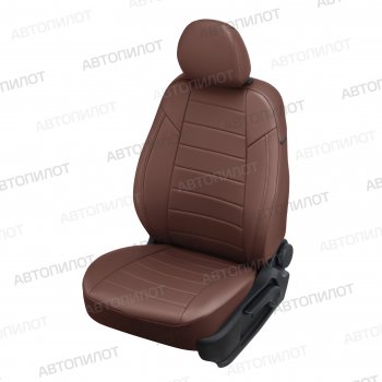 Чехлы сидений (экокожа, сплош. сп./с вырезом под подл.) Автопилот Audi A6  C5 (1997-2004) дорестайлинг, седан, рестайлинг, седан (темно-коричневый)