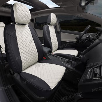 14 249 р. Чехлы сидений (экокожа) Автопилот Ромб  BMW 1 серия  F21 (2011-2020) хэтчбэк 3 дв. дорестайлинг, хэтчбэк 3 дв. 1-ый рестайлинг, хэтчбэк 3 дв. 2-ой рестайлинг (черный/белый)  с доставкой в г. Керчь. Увеличить фотографию 7