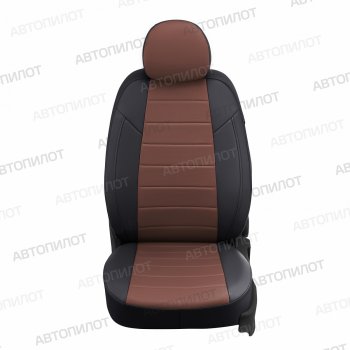 13 649 р. Чехлы сидений (экокожа, 40/60) Автопилот  BMW 5 серия  E34 (1988-1994) седан дорестайлинг (черный/темно-коричневый)  с доставкой в г. Керчь. Увеличить фотографию 2
