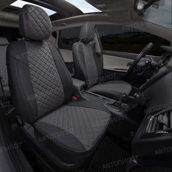 14 249 р. Чехлы сидений (экокожа, 40/60) Автопилот Ромб BMW 5 серия E34 седан дорестайлинг (1988-1994) (черный/темно-серый)  с доставкой в г. Керчь. Увеличить фотографию 6