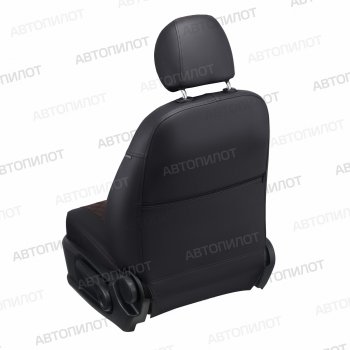 14 249 р. Чехлы сидений (экокожа, 40/60) Автопилот Ромб BMW 5 серия E34 седан дорестайлинг (1988-1994) (черный/шоколад)  с доставкой в г. Керчь. Увеличить фотографию 4