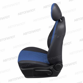 14 249 р. Чехлы сидений (экокожа) Автопилот Ромб  Changan CS35 Plus (2018-2022) дорестайлинг (черный/синий)  с доставкой в г. Керчь. Увеличить фотографию 3