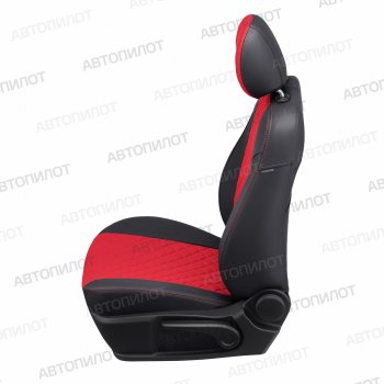 14 249 р. Чехлы сидений (экокожа) Автопилот Ромб  Changan CS35 Plus (2018-2022) дорестайлинг (черный/красный)  с доставкой в г. Керчь. Увеличить фотографию 5