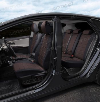 13 649 р. Чехлы сидений (экокожа, 40/60) Автопилот  Changan CS35 (2012-2021) (черный/шоколад)  с доставкой в г. Керчь. Увеличить фотографию 7