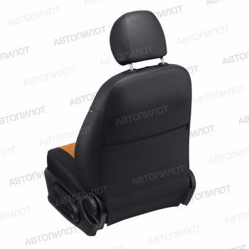 14 249 р. Чехлы сидений (экокожа) Автопилот Ромб  Chery Amulet (Corda)  A15 (2003-2010) лифтбэк (черный/оранж)  с доставкой в г. Керчь. Увеличить фотографию 5