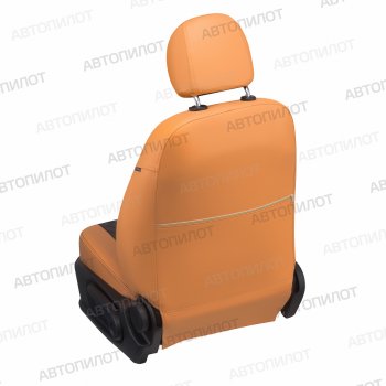 14 249 р. Чехлы сидений (экокожа) Автопилот Ромб  Chery Bonus  (A13) (2011-2016) лифтбэк (оранж/черный)  с доставкой в г. Керчь. Увеличить фотографию 5
