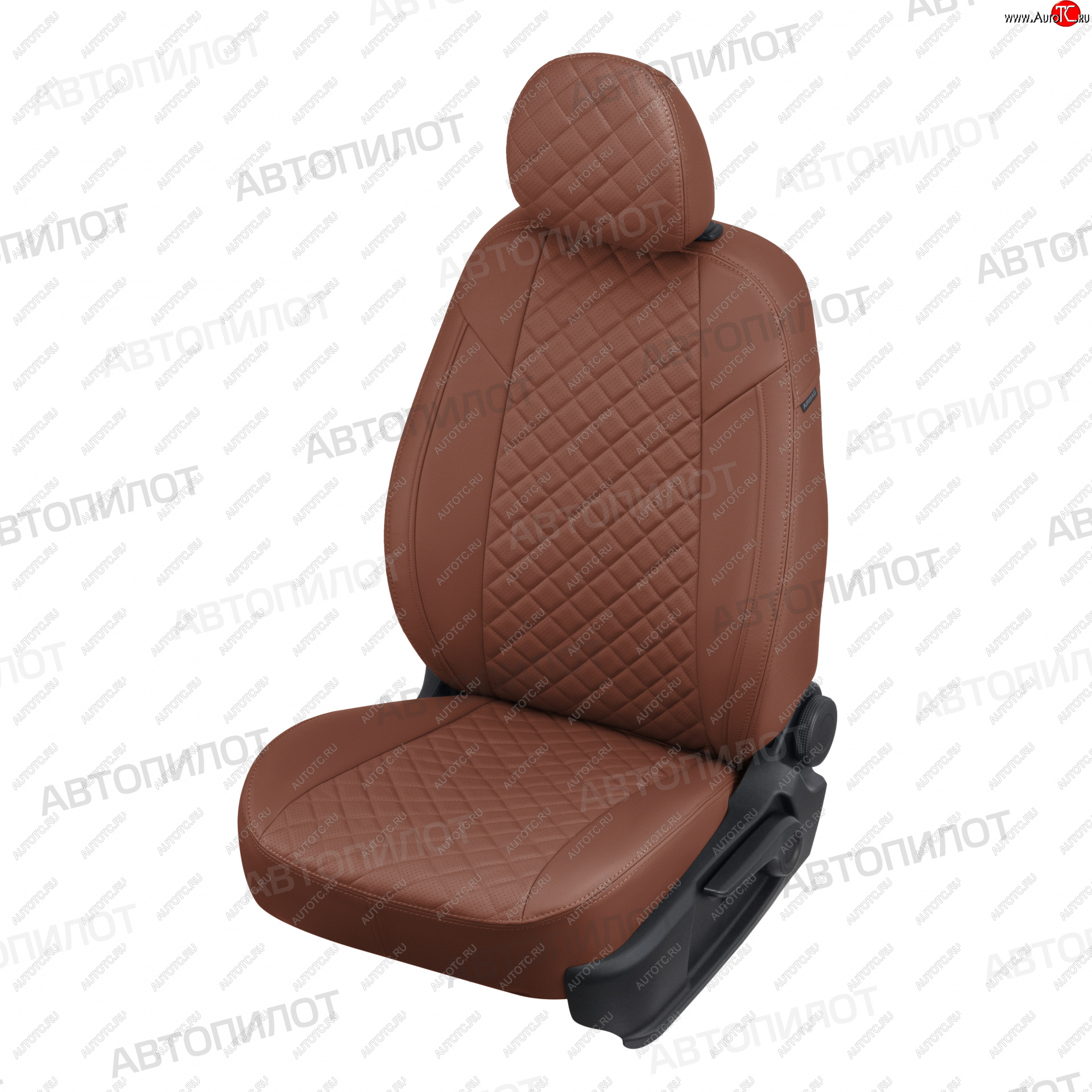 14 249 р. Чехлы сидений (экокожа) Автопилот Ромб Chevrolet Aveo T200 хэтчбек 5 дв (2002-2008) (коричневый)  с доставкой в г. Керчь