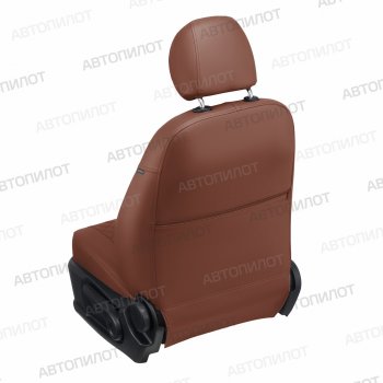 14 249 р. Чехлы сидений (экокожа) Автопилот Ромб Chevrolet Aveo T200 хэтчбек 5 дв (2002-2008) (коричневый)  с доставкой в г. Керчь. Увеличить фотографию 3