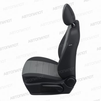 8 249 р. Чехлы сидений (экокожа/алькантара) Автопилот Chevrolet Aveo T250 седан рестайлинг (2006-2011) (черный/серый)  с доставкой в г. Керчь. Увеличить фотографию 3
