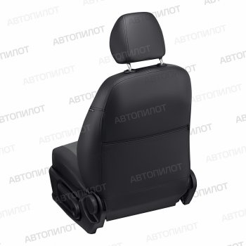 8 249 р. Чехлы сидений (экокожа/алькантара) Автопилот Chevrolet Aveo T250 седан рестайлинг (2006-2011) (черный/серый)  с доставкой в г. Керчь. Увеличить фотографию 4