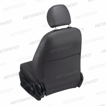8 499 р. Чехлы сидений (экокожа) Автопилот Ромб Chevrolet Captiva  дорестайлинг (2006-2011) (темно-серый)  с доставкой в г. Керчь. Увеличить фотографию 4