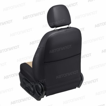 8 249 р. Копируемое: Чехлы сидений (экокожа) Автопилот Chevrolet Cobalt седан дорестайлинг (2011-2016) (черный/бежевый)  с доставкой в г. Керчь. Увеличить фотографию 5