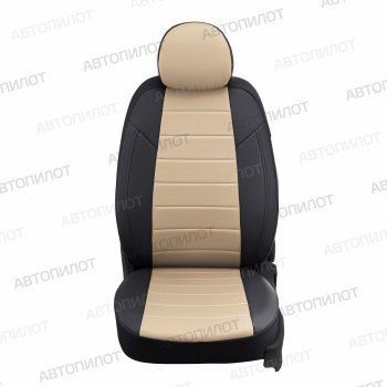 8 249 р. Копируемое: Чехлы сидений (экокожа) Автопилот Chevrolet Cobalt седан дорестайлинг (2011-2016) (черный/бежевый)  с доставкой в г. Керчь. Увеличить фотографию 3