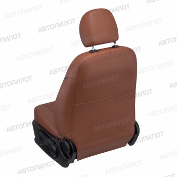 8 249 р. Чехлы сидений (экокожа/алькантара) Автопилот Chevrolet Lacetti хэтчбек (2002-2013) (коричневый)  с доставкой в г. Керчь. Увеличить фотографию 3