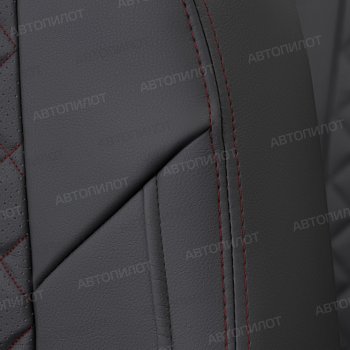 14 249 р. Чехлы сидений (экокожа) Автопилот Ромб  CITROEN C4 (2004-2011)  дорестайлинг, хэтчбэк 5 дв.,  рестайлинг, хэтчбэк 5 дв. (черный/красная строчка)  с доставкой в г. Керчь. Увеличить фотографию 2