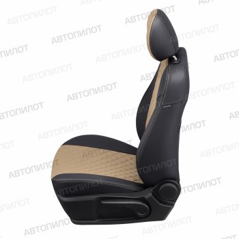 14 249 р. Чехлы сидений (экокожа) Автопилот Ромб  CITROEN C4  B7 (2011-2018) хэтчбэк 5 дв. (черный/темно-бежевый)  с доставкой в г. Керчь. Увеличить фотографию 3