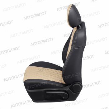 14 249 р. Чехлы сидений (экокожа) Автопилот Ромб  CITROEN C4  B7 (2011-2018) хэтчбэк 5 дв. (черный/бежевый)  с доставкой в г. Керчь. Увеличить фотографию 5