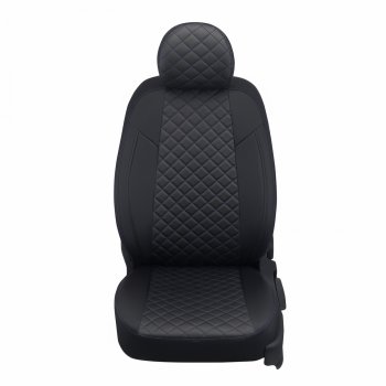 14 249 р. Чехлы сидений (экокожа) Автопилот Ромб  CITROEN C4  B7 (2011-2018) хэтчбэк 5 дв. (черный/синяя строчка)  с доставкой в г. Керчь. Увеличить фотографию 4