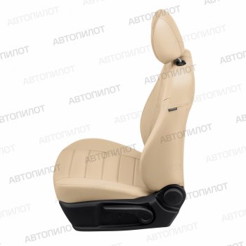 13 649 р. Чехлы сидений (экокожа/алькантара) Автопилот Daewoo Matiz M100 дорестайлинг (1998-2000) (бежевый)  с доставкой в г. Керчь. Увеличить фотографию 2